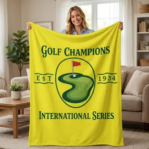 JOOCAR Golf Blanket Soft Flannel Blanket, Fun Gift for Golf Lovers, Suitable for Bed Sofa Bedroom Living Room Office Car Camping Decoration Air Conditioner Cover Blanket