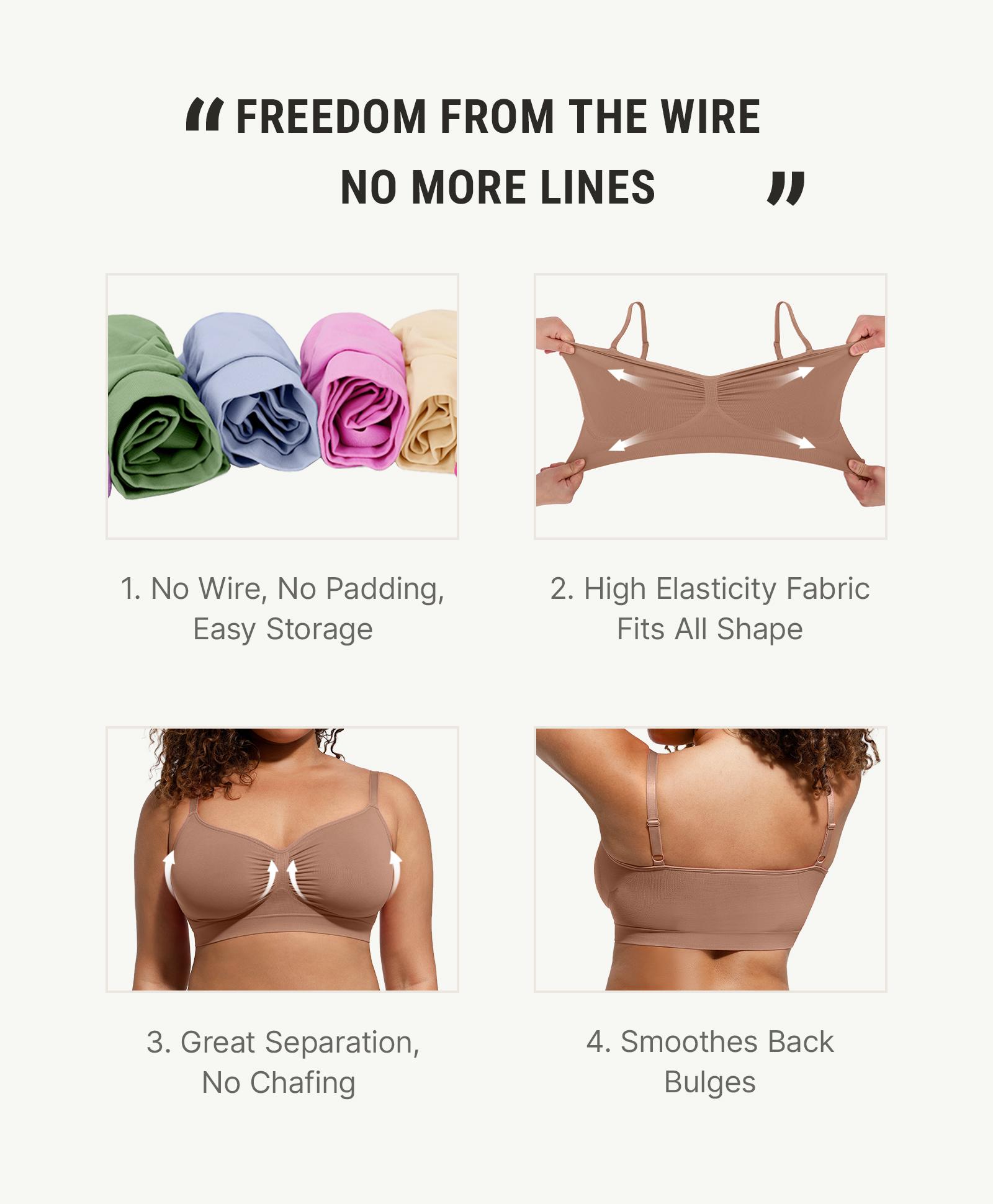 FeelinGirl Women's Wireless Bra Comfort Bralettes No Underwire Unlined Cami Bra Seamless Tshirt Bras Sports Bra Bralette Basic Comfortable Fit Womenswear Everyday Up to 44DD Springtok FeelinGirl Women's Wireless Bra Comfort Bralettes No Underwire Unlined Cami Bra Seamless Tshirt Bras Sports Bra Bralette Basic Comfortable Fit Womenswear Everyday Up to 44DD Springtok