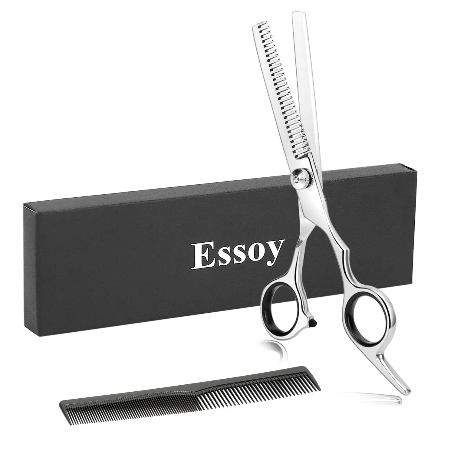 6.5-Inch Professional Thinning Shears - Stainless Steel Blade Hair Cutting Scissors with Fine Adjustment Screw, Easy-to-Use Female-Designed Aesthetic Handle for Home Salon Hair Styling (Suitable for Adults, Children)