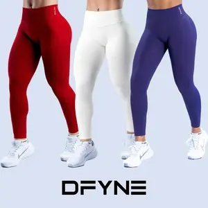 DFYNE Impact Leggings Women Scrunch Seamless Yoga Legging Gym Sports Pants Low Ribbed Band High Stretch Fitness Tights