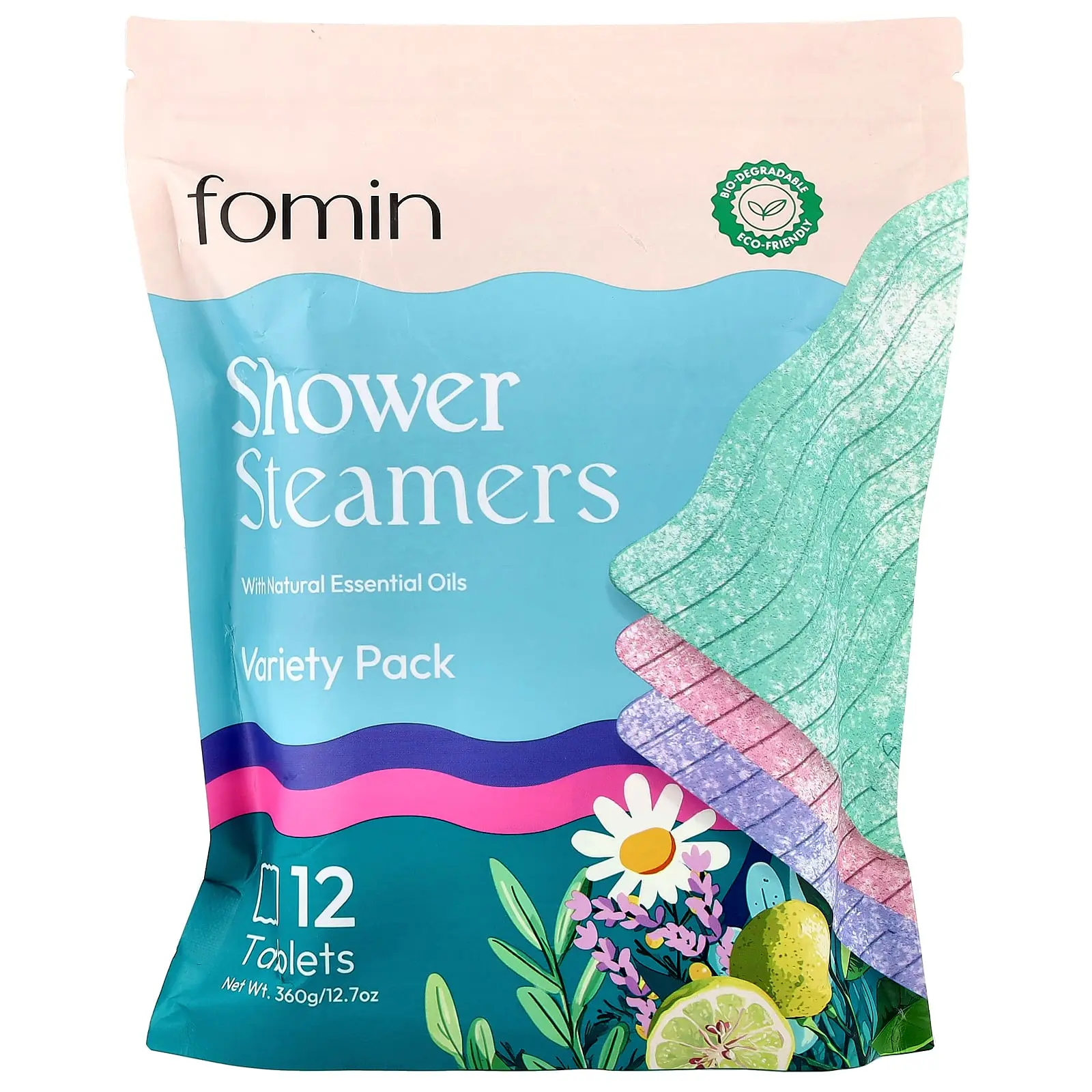 fomin Shower Steamers, Variety Pack, 12 Tablets