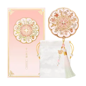 The Palace Museum Twelve Flower Gods Compact Mirror - Exquisite Portable Makeup Mirror, Cultural Gift, Ideal Present
