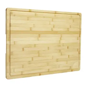 Garvee Extra Large Bamboo Cutting Board 61 x 45.7 cm with Juice Groove and Handles, XL Kitchen Chopping Block for Meat, Cheese, and Vegetables, Also Serves as a Butcher Block and Serving Tray