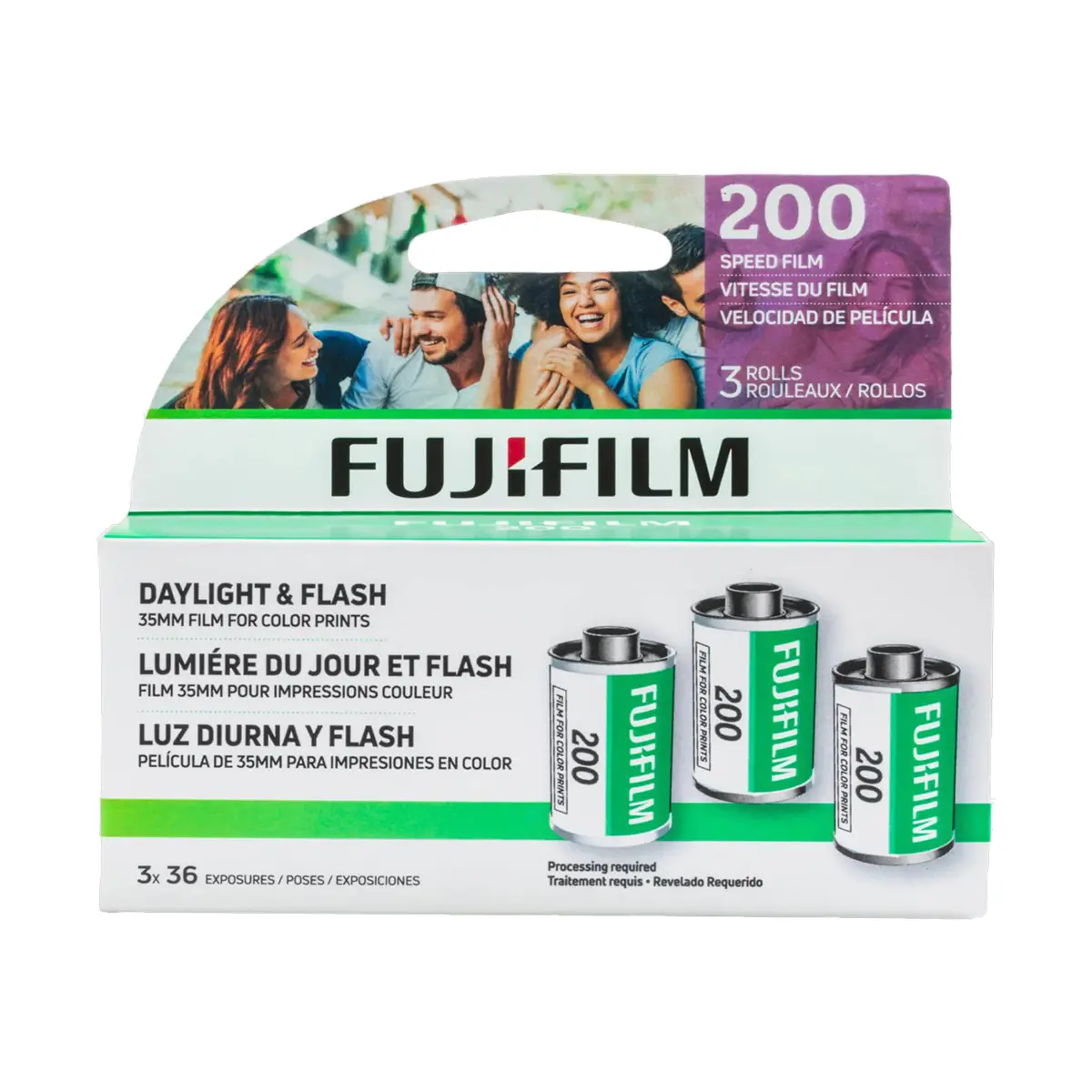 Fujifilm 35mm Color Negative Roll Film, 200 ISO, 36 Exposures, 3-Pack