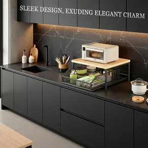 Modern kitchen shelf with drawers: sturdy and solid structure, a storage rack for tableware, bowls, dishes and household items that saves counter space - simple design suitable for 1000+ scenarios, chosen by 1000 families