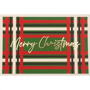 "Merry Christmas" - Holiday Flat Card - Postcard-Style Christmas Card with Envelope