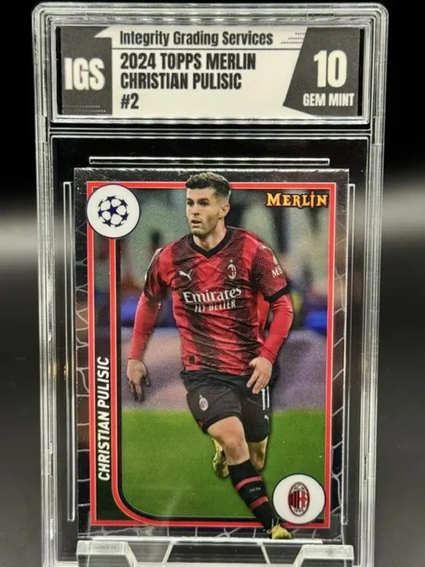 2024 Topps Merlin Soccer Card #2 Christian Pulisic Graded Gem Mint 10