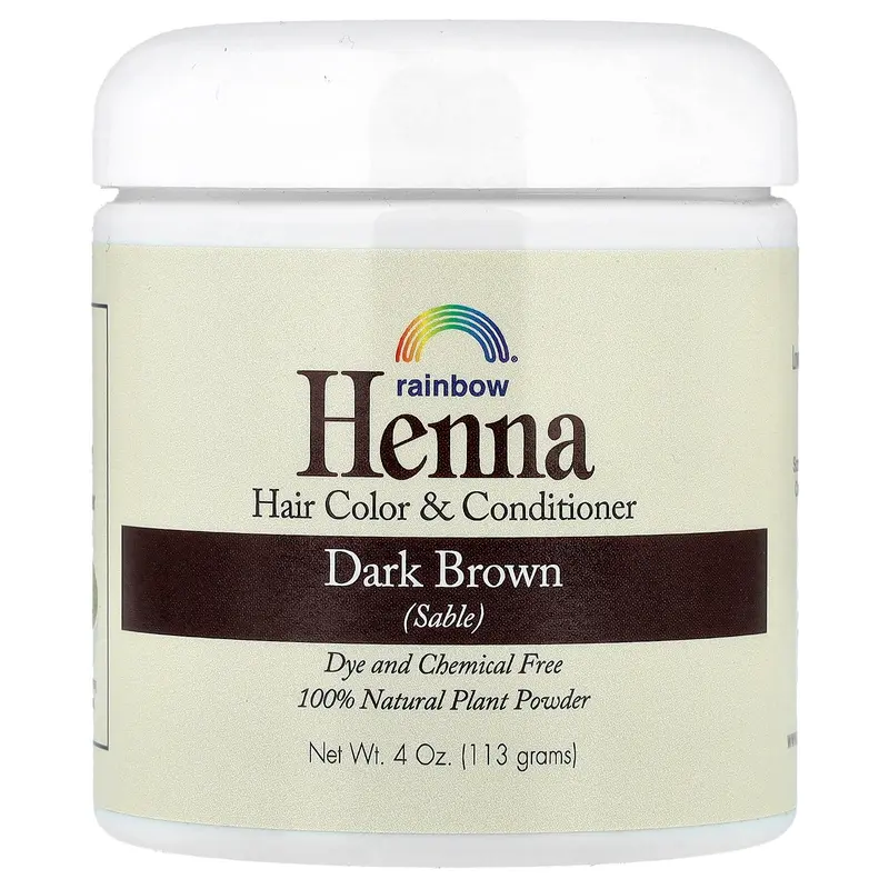 Rainbow Research Henna, Hair Color & Conditioner, Dark Brown (Sable), 4 oz (113 g)