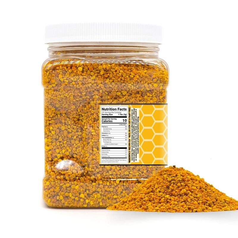 Yerbero - Premium Bee Pollen Granules 1 Lb (16oz) | 100% Natural Pure Honey Bee Pollen Raw Sweet Rich Flavor | Polen de Abeja 100% Natural