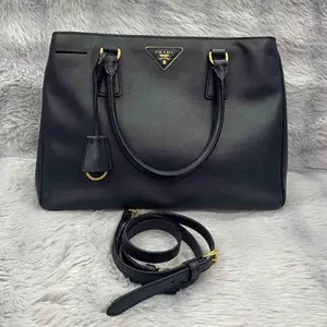 Pre-owned PRADA leather Shoulder Bags Black Satchel Bag xiaotang20260308001