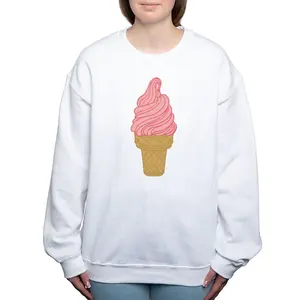 Pink Strawberry Soft Serve Ice Cream Cone Women's