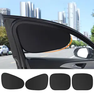 JOYTUTUS Electrostatic Sun Visor for Car Side Window 4-Layer Sun Shade Curtains Anti-Glare UV-Blocker Auto Sun Protection Cover