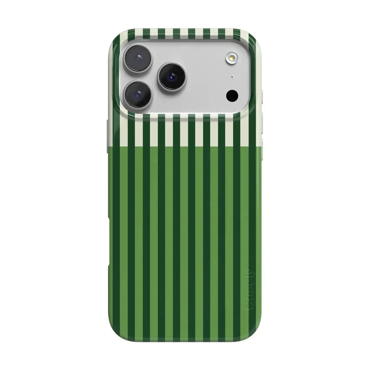 Casely iPhone 17 Pro Case | Clubhouse | Fairway Stripes | Compatible with MagSafe | Classic Ultra Thin Design
