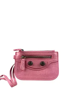 Pre-owned na Small Leather Goods Balenciaga Le Cagole Zip Pouch Pink