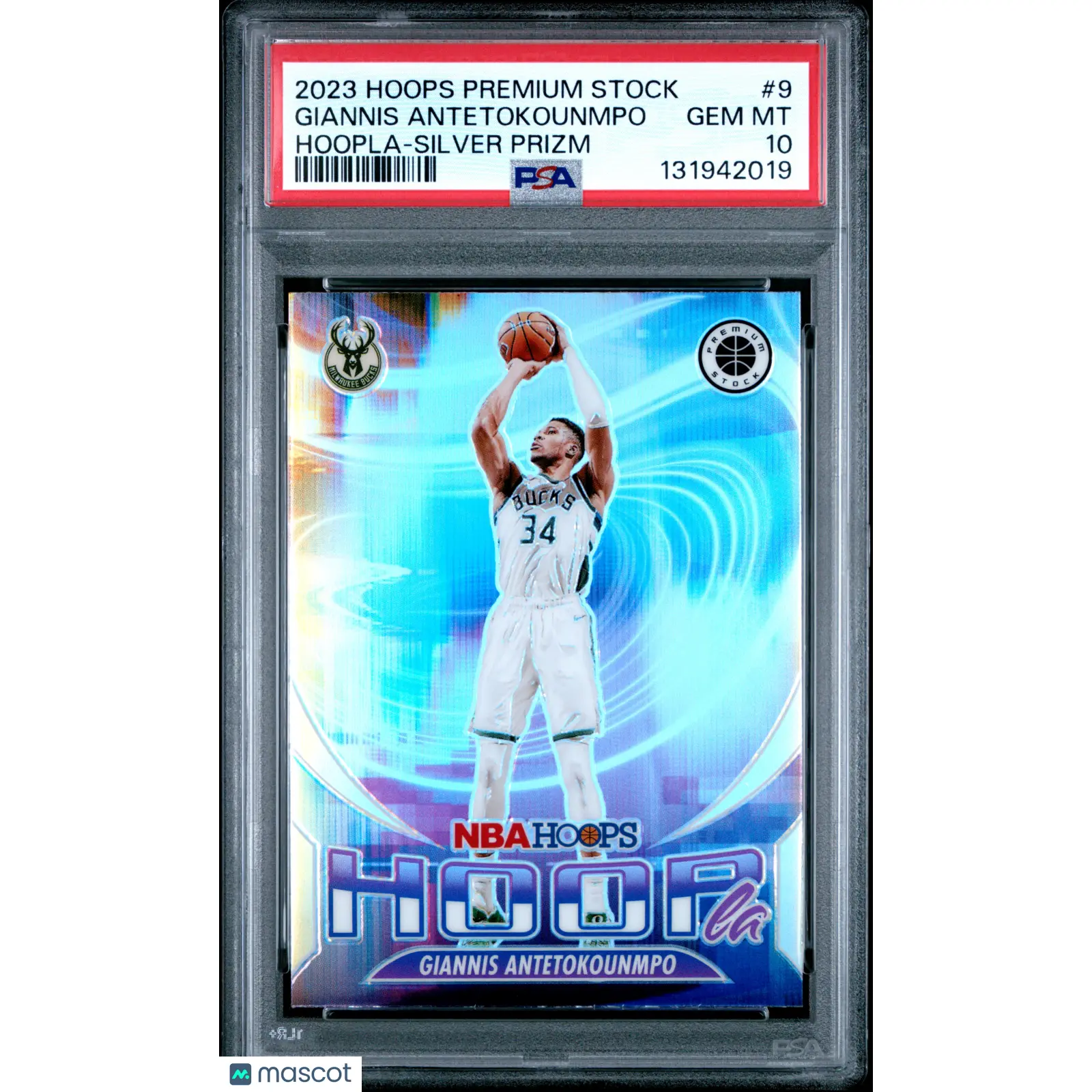 2023 Panini Hoops Hoopla Giannis Antetokounmpo #9 Silver Prizm PSA 10