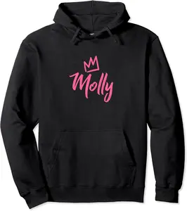 Molly the Queen / Pink Crown & Name for Women Called Molly Pullover Hoodie - Williamze Shop 30B0B21JMZCY