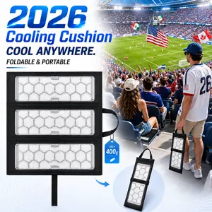 2026 PCM Cooling Cushion, 3-Fold Portable Cooling Seat Pad with Handle, 3-Piece Removable PCM Cooling Inserts, Non-Slip Back, Lightweight Comfortable Foldable Cushion for Summer Outdoor, Stadium, Camping, Office, Games