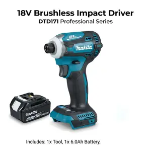 Makita DTD171 18V  Drill Industrial Screws Torque Precision  professional construction quality  lithium-ion  cordless household repair electric tool m-18 battery pack heavy duty power tool brushless impact wrench