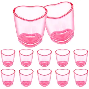 Heart-Shaped Mini Glass Cup, Cute Outdoor Drinkware for Coffee, Tequila, Whiskey and Vodka, Tumbler