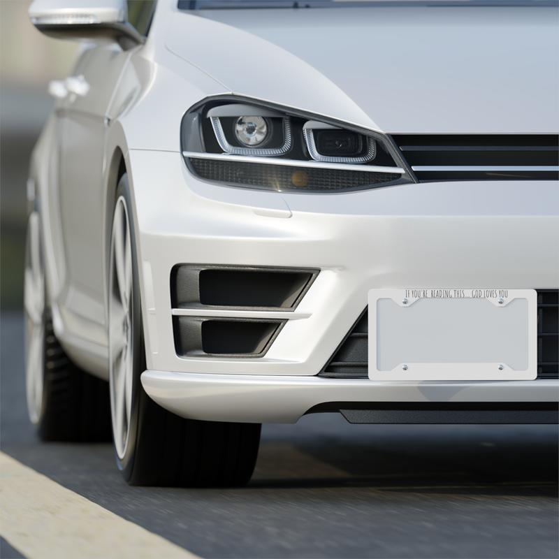 GOD LOVES YOU Metal License Plate Frame