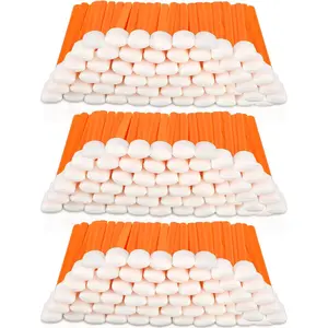 500 Pack Cleaning Swabs 5.1 Inch Foam Tips Sponge Sticks for Printer Electronics Camera Optical Lens Sewing Machine Orange