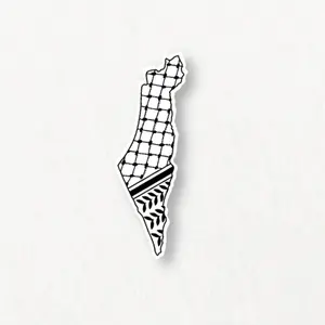 Palestine Map Black Kuffiyeh Sticker