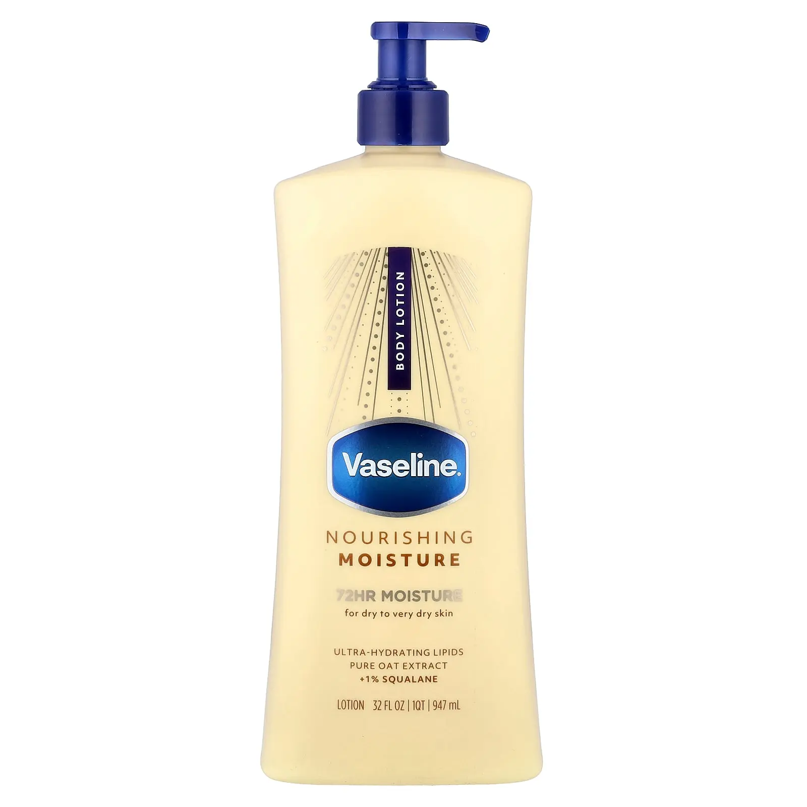 Vaseline Nourishing Moisture Body Lotion, For Dry to Very Dry Skin, 32 fl oz (947 ml)