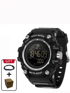 Sanda 2192 Men's Outdoor Electronic Watch, 50m Waterproof, Step Counter, Calorie Tracker, Dual Time Zone, Night Light, Shockproof