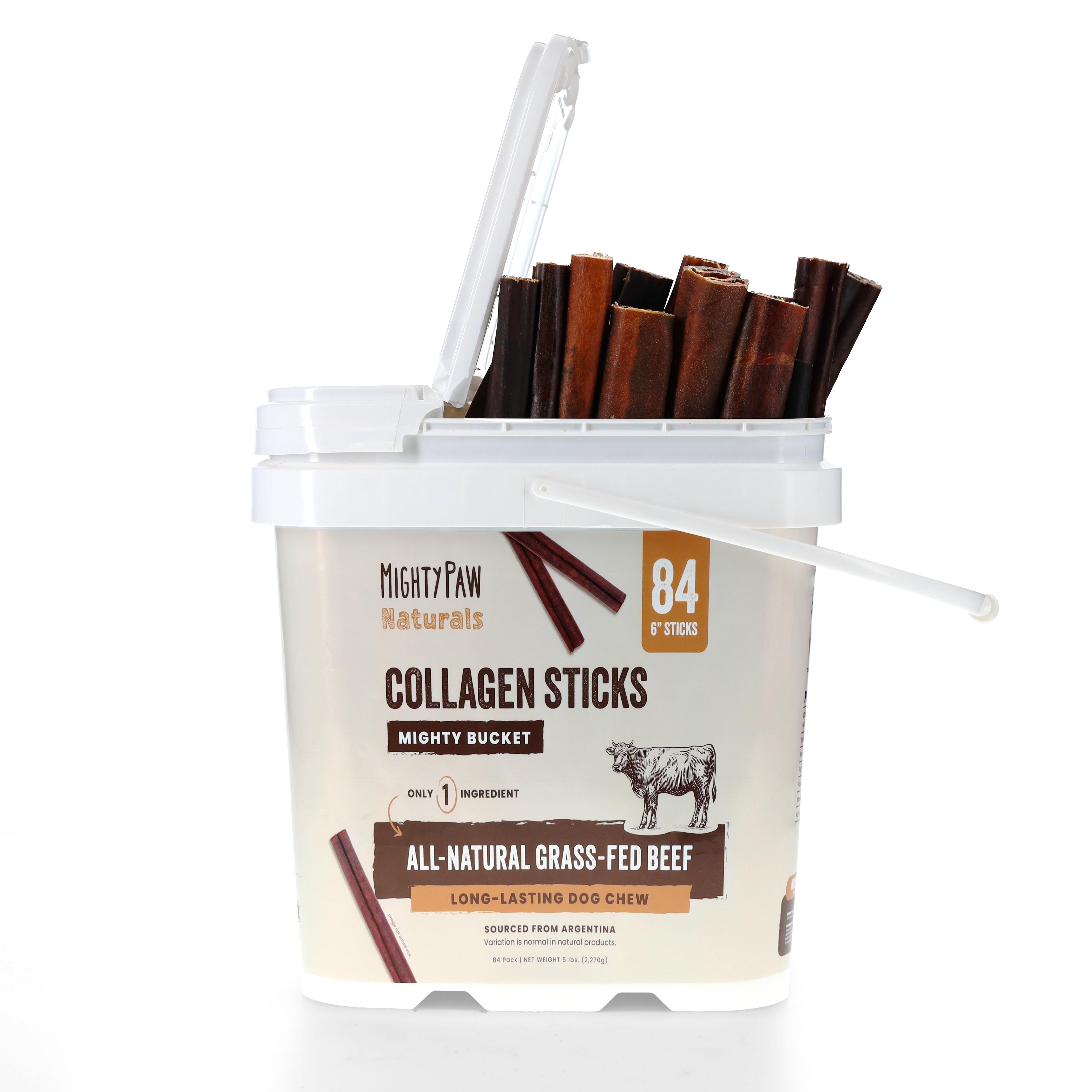 Mighty Paw Collagen Sticks - All-Natural | Grass-Fed Beef | High in Protein & Collagen | Grain & Gluten Free