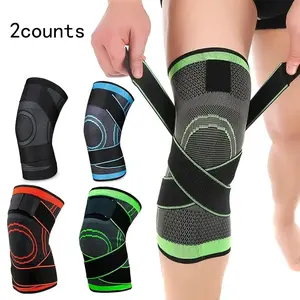 Knee Support Brace, 2 Counts Adjustable Knee Brace, Knee Support for Running, Cycling, Exercise, Safety & Security Supplies, Sports Knee Brace