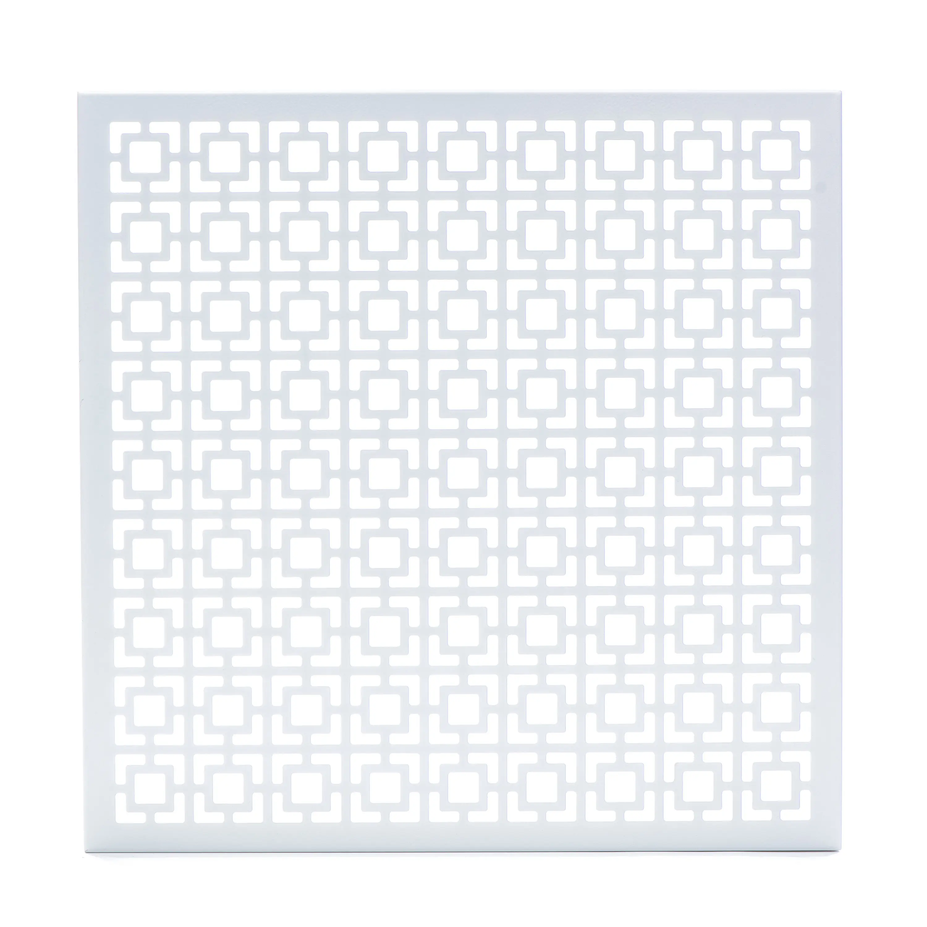 Breeze Block Metal Wall Tile: 15.5" x 15.5" White