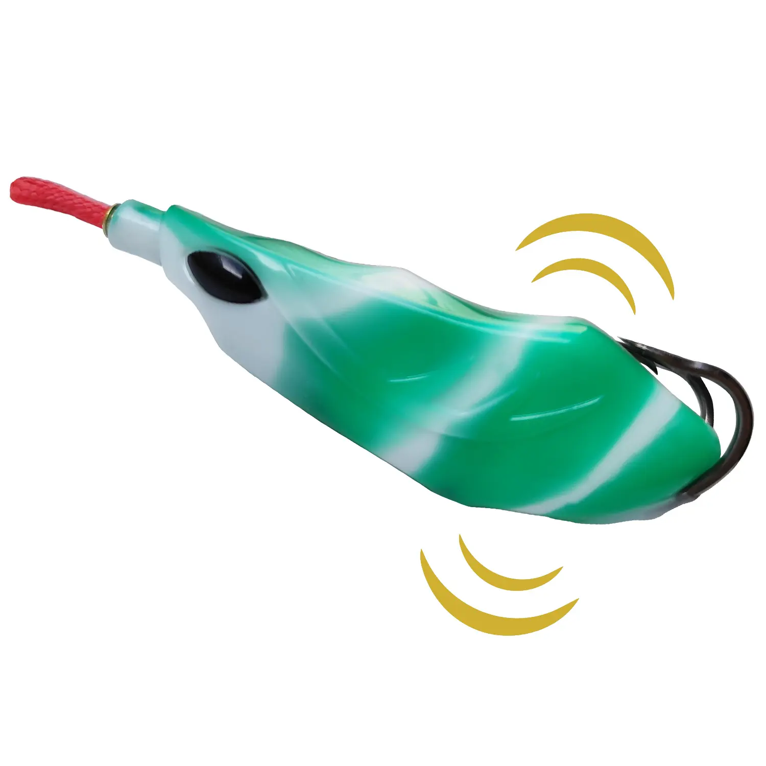 HADORAM Electronic Vibration Frog Topwater Ray Frog USB Rechargeable LED Light Fishing Lures Artificial Soft Bait Realistic Prop Floating Bait with Weedless Hooks for Bass Trout Snakehead