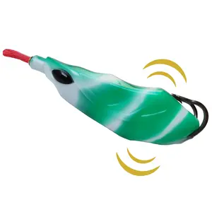 HADORAM Electronic Vibration Frog Topwater Ray Frog USB Rechargeable LED Light Fishing Lures Artificial Soft Bait Realistic Prop Floating Bait with Weedless Hooks for Bass Trout Snakehead