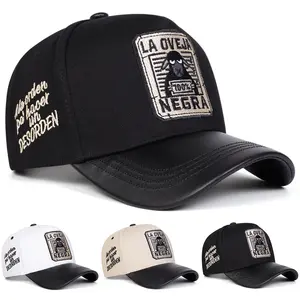 Unisex The Black Sheep Graphic Cap | La Oveja Negra Embroidered Baseball Cap Outdoor Adjustable Sunscreen Leisure Hat Spring Autumn Travel Tourism Beach Vacation