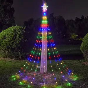 Star Shape Christmas Lights Outdoor Decorations, Waterproof Remote Control Tree Light, 282 Leds, 8 Modes, Halloween New Year Holiday, Seasonal Decor
