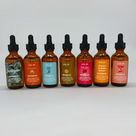 SCENT SZN 2 oz Household Fragrance Diffuser Oil Refill - Paradise-Cream-Mint-Bean Scented Indoor Home Fragrance with Birthday Cake, Sweater Weather, Cotton Candy, Pineapple, Eucalyptus, Peach, Lavender Notes - Home Care Supply