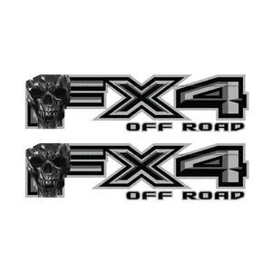 FX4 Off Road Decal Replacement Sticker F 150 Bedside / Skull Grey