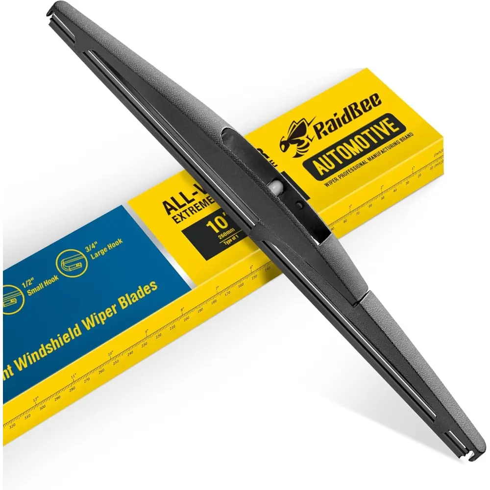 10 inch Rear Windshield Wiper Blade - Corrosion-Resistant Frame, OE-Style Clip-On Design, Precision-Engineered Spoiler, Rubber Replacement for Jeep Renegade 2015-2023 - Genuine OEM Quality (10-J)