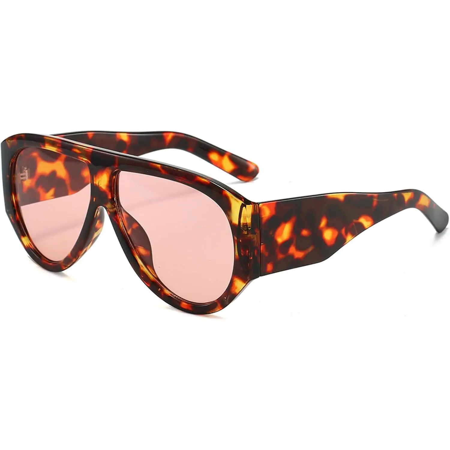 Retro Trendy Aviator Sunglasses for Women Men  70s Thick Frame Sun Glasses  Classic Stylish Shades