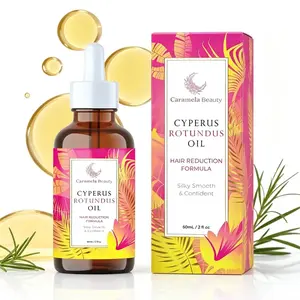Caramela Beauty Cyperus Rotundus Oil for Natural Permanent Hair Reduction 60ml,Mild and Non-irritating Body Care Wax,Moisturizing & Soothing for Skin Care Depilatory,Unisex Hair Removal Creamoil Sensitive Cosmetic Gentle Moisturizer