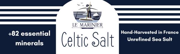 Le Marinier Celtic Salt Organic Grey Coarse, 1.1lb - 18oz. Mineral Rich 100% Natural and Unrefined French Sea Salt Organic. Hand Harvested Mineral Sea Salt, Sel Gris (1.1lb Grey Coarse)