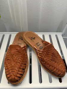 Tan Huaraches Mules, Mexican Huaraches, Mexican Artisanal Sandals, Leather Sandals for Women, Gift for Her, gifts for friends, relatives, family.