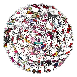 Sanrio Hello Kitty Stickers Collection - 60pcs Cute Postersfor Crafting & Decorating - Perfect for Kids & Collectors -Adorable Designs in Various Poses