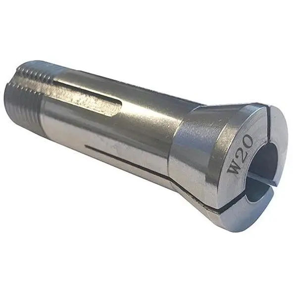 Schaublin-Style W20 Lathe Collet, 0.5 in Tool Steel, Hardened Precision Ground, Minimal Opening Design, Reliable Clamping Performance for Toolmaker Lathes