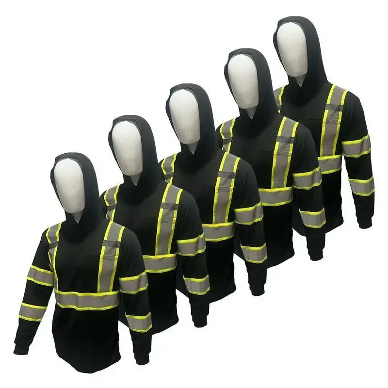 5 PACK SHIRT ST908 High Visibility Hoodie Long Sleeve Safety Shirt with hoodie Polyester Birdeye Mesh in various color 5 PACK SHIRT ST908 High Visibility Hoodie Long Sleeve Safety Shirt with hoodie Polyester Birdeye Mesh in various color