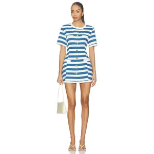 Maude Club Taylor Dress in Blue Stripe