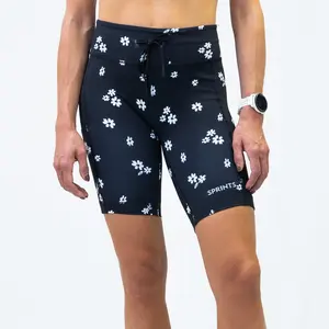 Womens Flexion 8" Compression Short - Florid Declamation