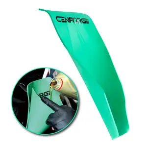 Cenforge Flexible Oil Funnel Draining Tool – Universal Guide for Mess-Free Fluid Changes, Reusable Automotive Tool for Cars, Trucks & Motorcycles (Color: Green)