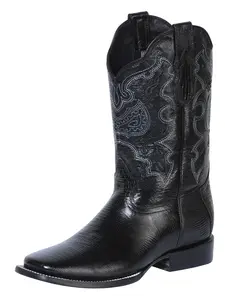 El General Men's Rodeo Boot - Imitation Lizard - Black 41904