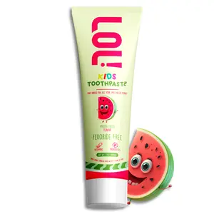LOL Kids Fluoride-Free Toothpaste with Nano Hydroxyapatite, Probiotics, Vitamins A, C, E, Melon Fresh Flavor, Safe if Swallow, 3.5oz Tube